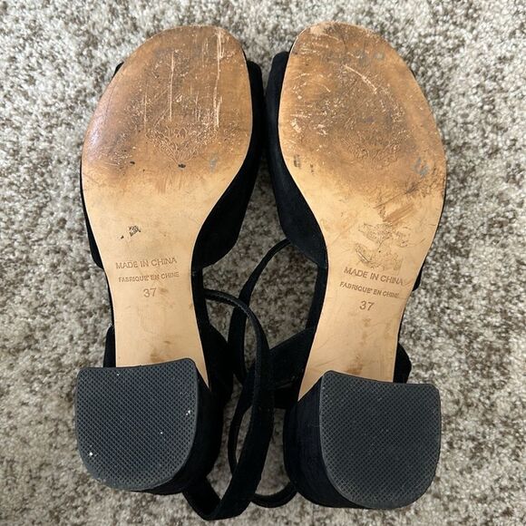 Free People Gisele Suede Twisted Sandals 37=6.5-7 - Picture 7 of 7